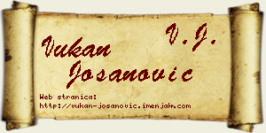 Vukan Jošanović vizit kartica